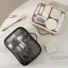 PVC Cosmetic Bag Transparent toalettartikel Organisator BACK LAYERAD MAKEUP FALL med dragkedja Make Up Bag Travel WBAGPOUCH I5AE#