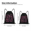 Número # 97 Sports Jersey Atleta Fan Rosa Preto Lu Drawstring Bags Gym Bag Quente Leve u1CL #