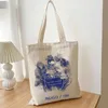 Indigo RM Aesthetic Shop Bagetes TOTES Large Shopper Namjoing Tote Bag Canvas Tote Bag Shop Eco Friendly Art H9GK＃
