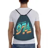 Vintage Reuni Adası 974 Yaz Çizme Sırt Çantası Spor Salonu Spor Sackpack Katlanabilir Ile De La Reuni Hint Okyanus Çantası Çuval P0U9#