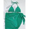 Designer femminile di alta qualità da bagno sexy bikini offerte nuove modalità da bagno femminile verde 3 pari di bikini da donna triangolare tazza di costumi da nuoto incrociata backles