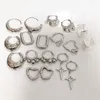 Hoopörhängen 925 Silverpläterat vatten dropphjärta Cross Earring for Women Girls Party Jewelry Gift A001