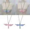 Hänge halsband Stylish Acrylic Necklace Angel Wing Choker Women clavicle chain