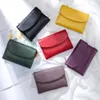 coin Purse Genuine Cow Leather Short Wallet Trifold for Small Women's Purses Clutch Cowhide Card Holder Travel Card Wallets e3be#