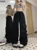 Pantalon femme rose Streetwear Cargo femme ample Harajuku Y2K pantalon droit américain rétro Hip Hop décontracté Bf jambe large