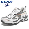 Повседневная обувь BONA 2024. Дизайнеры для бега. Удобные дышащие спортивные кроссовки. Мужские кроссовки на плоской подошве в стиле ретро. Обувь для бега.