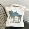 women Shopper bag Kawaii Animal Printed Kawaii Bag Harajuku Shop Canvas Shopper Bag girl handbag Tote Shoulder Lady 92YO#
