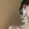 Boucles d'oreilles pendantes Minar Design Unique évider grande couleur blanche Miyuki fausses perles brin fleur gland Long pour les femmes Brincos