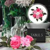 Candle Holders Table Garland Fake Rose Wreath Floral Ring Wedding Decor Simulation Silk Roses Rings Artificial Candlestick