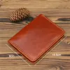 handcraft Leather Credit Card Holder Vintage Small Wallet for Credit Cards Case and Driver License Vintage Style Gift for Men x49Z#