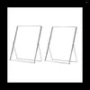 Frames Silver Floating Picture Frame Set Of 2 Gift Metal Glass Po For Tabletop Display Vertically