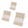 Burlap Burlap Organza Borsa con coulistica per campioni di cosmetici per feste di nozze Godie mesh h4mo#