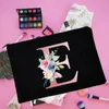 Pink Letter FR Print Makeup Väskor Student Pencil Bag Ladies Beauty Kits Koppling Travelagring Pouch Toalettartiklar Kosmetiska fall B0AM#