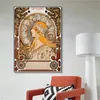 ヴィンテージアートヌーボーアルフォンスムチャポスタープリントキャンバス絵画抽象的な女性の壁アート写真リビングルームの家の装飾