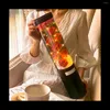 Dekorativa blommors dag Flower Artificial Gift Girl With Glass Dome Led Light Red