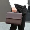 Leather Executives Briefcases For Men Designer Business Tote Bag Wallet Handbag Shoulder Ipad Square Side Crossbody Document 240320