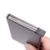 Anti-magnético RFID Anti-roubo Titular do Cartão Automático Pop-up Tipo Metal Alumínio Shell Caixa de Cartão de Crédito Homem Mulheres Busin Carteira A6FV #