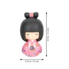 Dekorativa figurer Girls Gift Miniature Dolls Shop Decor Harts Dekoration Asian Home Party Supplies Staty Housar Warming Kokeshi