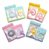 Storage Bags 100pcs Gradient Window Opening Self Sealing Bag Color Matte Semi Transparent Sealed Packaging Of Hair Clips Jewelry