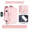Rugzak Roze Reizen Damesvliegtuigen Multifunctionele bagage met grote capaciteit Lichtgewicht waterdichte USB-oplaadtas Sport