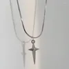 Kedjor Elegant Cross Star Pendant Necklace Simple Y2K Choker Neckkedja unika klavikelmodesmycken