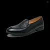 Casual Shoes Men Breathable Leather Loafers Business Office For Driving Moccasins Comfortable Slip On Size 38-46