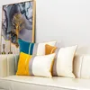 Projekt mody aksamitna poduszka 45x45 cm 30x50 cm wystrój domu Patchwork Złota Linia Sofa Polow Cover Home Pillcase