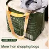 portable PP Woven Fi Women's Shopper Bag Reusable Foldable Eco-Friendly Grocery Tote Female Shop Shoulder Bags Handbags U1bU#