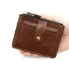 luxury Small Men's Credit ID Card Holder Wallet Male Slim Leather Wallet with Coin Pocket Brand Designer Purse for Men Women N98W#