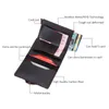 Carb Fibre Rfid Blocage Protecti Hommes ID Carte de crédit Porte-monnaie PULeather Métal Busin Bank CreditCard Card Holder Case N86J #