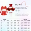 Kids Girls Cheerleading Uniform Long Sleeve Crop Top met geplooide roksets voor Sports Cheer Up Dance Performance Competition
