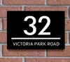 Пользовательский знак, уличный номер дома, черный/белый/серый акриловый УФ-принт, современная вывеска с номером дома, персонализированный знак компании 240325