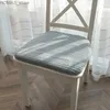 Poduszka/poduszka dekoracyjna Minimalistyczny styl Chenille Home Siet Pads Solid Kolor zagęszczony mata stołka biurowego 40x43cm Podkowy w kształcie jadalni Poduszka Y240401