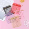 50pcs 10x12cm Sacs en organza à cordon Sacs d'emballage de bijoux Sacs de mariage de bonbons Pochettes cadeaux en gros 04Kc #