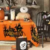 Toalha de mesa Halloween abóbora castelo retângulo toalha de mesa de cozinha decoração reutilizável à prova d'água capas de mesa decoração de festa de feriado y240401