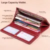 Design di lusso Donna autentica portafoglio in pelle RFID Blocco Multi Functi Porta della carta Organizzatore di grande capacità Ladies Clutch P S5AM#