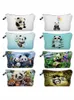 Chinese Panda Schattige Dierenprint Dames Cosmetische Tas Outdoor Mini Dames Draagbare Make-up Organisator Student Carto Potlood Tas P2Zg #