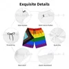 Men's Shorts Custom LGBT Progress Pride Flag Swim Trunks Men Quick Dry Board Gay Swimwear Suits Boardshorts