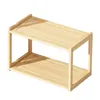 Kitchen Storage Wooden Rack Desktop Women Home Seasoning Desk Bookshelf