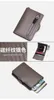 mini RFID carb fiber ultra-thin aluminum alloy men's wallet small leather credit card zipper coin card holder 67p7#