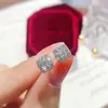 Studörhängen minimalistisk fyrkantig kubik zirkoniumkvinnor mode kontrakterade bröllop gåva mångsidiga smycken