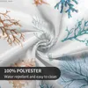 Tkanina stołowa przybrzeżna plażowa obrus okrągły 60 -calowy wodoodporny poliestrowy kółko Ocean Starfish Coral Table Table Cover Y240401