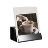 Hooks Clear Black Vinyls Record Storage Holder Acrylic Display Stand for Office Home Desktop Kxre