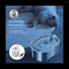 Colliers pour chiens et chats, fontaine d'eau en acier inoxydable 108Oz/3 2L, distributeur pour animaux de compagnie, fontaines pour bol à boire, prise ue