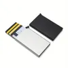 Uchwyt karty kredytowej dla mężczyzn, uchwyt na kartę ID RFID Męski portfel Mini Pakiet Metal Portfel T7Q3#
