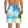 Herenshorts Mooi strand en tropische zee Sneldrogend Zwemmen voor heren Zwemkleding Badpak Trunk-badkleding