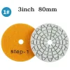 Durable Polishing Pad Power Tools 3 Inch 80mm Diamond+resin Powder Grit 1-3 For Granite Stone Concrete Marble Polishing