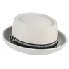 Gemvie 100% wol vilt Pork Pie hoed vrouwen mannen varkensvlees gebogen rand unisex herfst winter fedora 240417