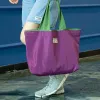 Eco Große Polyester Strandtasche Totes Wiederverwendbare Kordelzugtasche Große Kapazität Nyl Faltbare Einkaufstasche Zusammenklappbare Shop-Taschen J7SG #