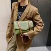 Duffel Bags Fashion Women's Envelope Bag Noble Luxury Classic Green Pu Oil Leather Shoulder Crossbody